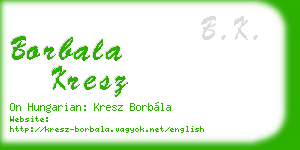 borbala kresz business card