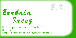 borbala kresz business card